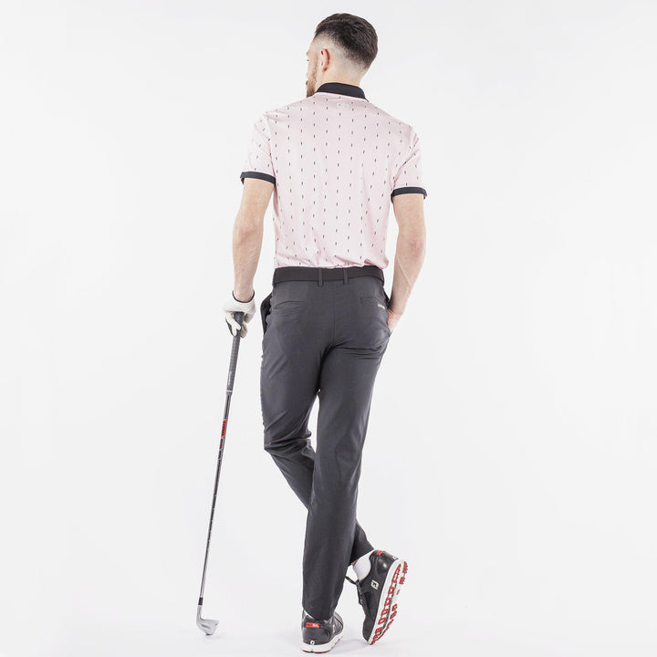 Mayson is a Breathable short sleeve golf shirt for Men in the color Sugar Coral(7)