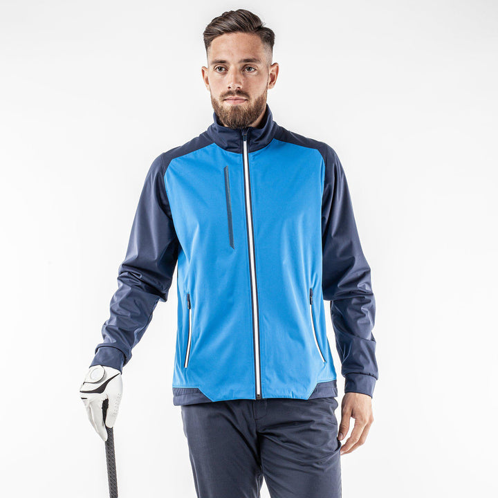 Lyle is a Windproof and water repellent golf jacket for Men in the color Blue(1)