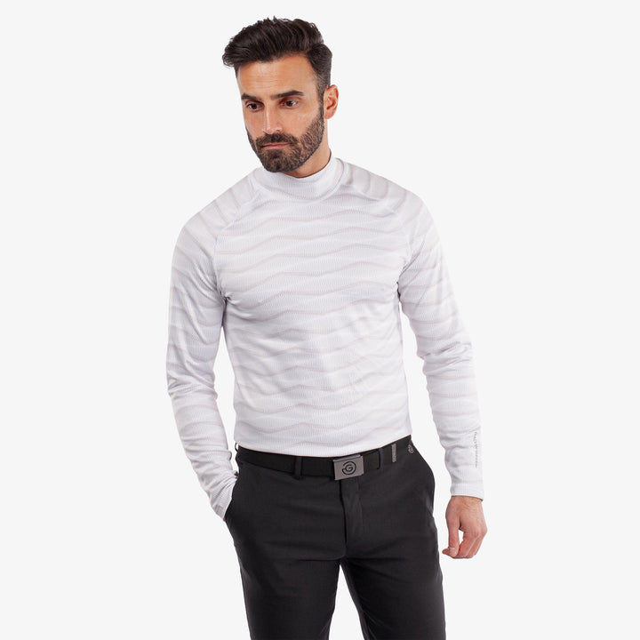 Emilio is a Thermal base layer golf top for Men in the color White/Cool Grey(1)