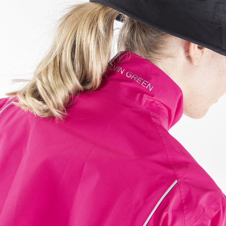 Anya is a Waterproof golf jacket for Women in the color Amazing Pink(7)