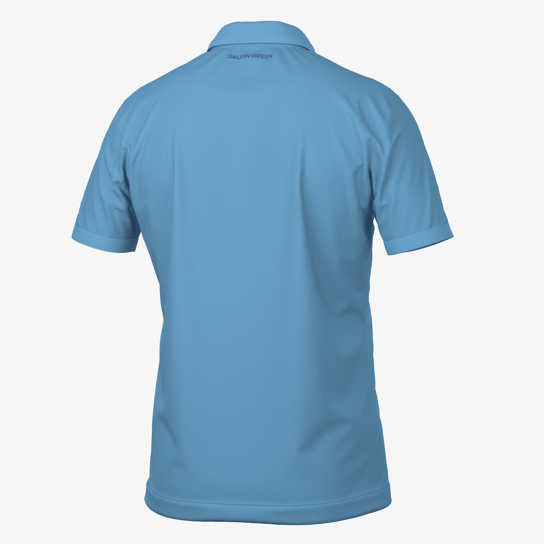 Maximilian is a Breathable short sleeve golf shirt for Men in the color Alaskan Blue(7)