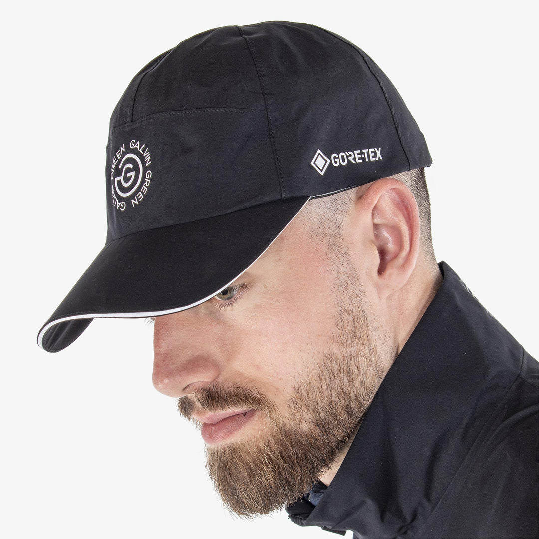 Argo is a Waterproof golf cap in the color Black(3)