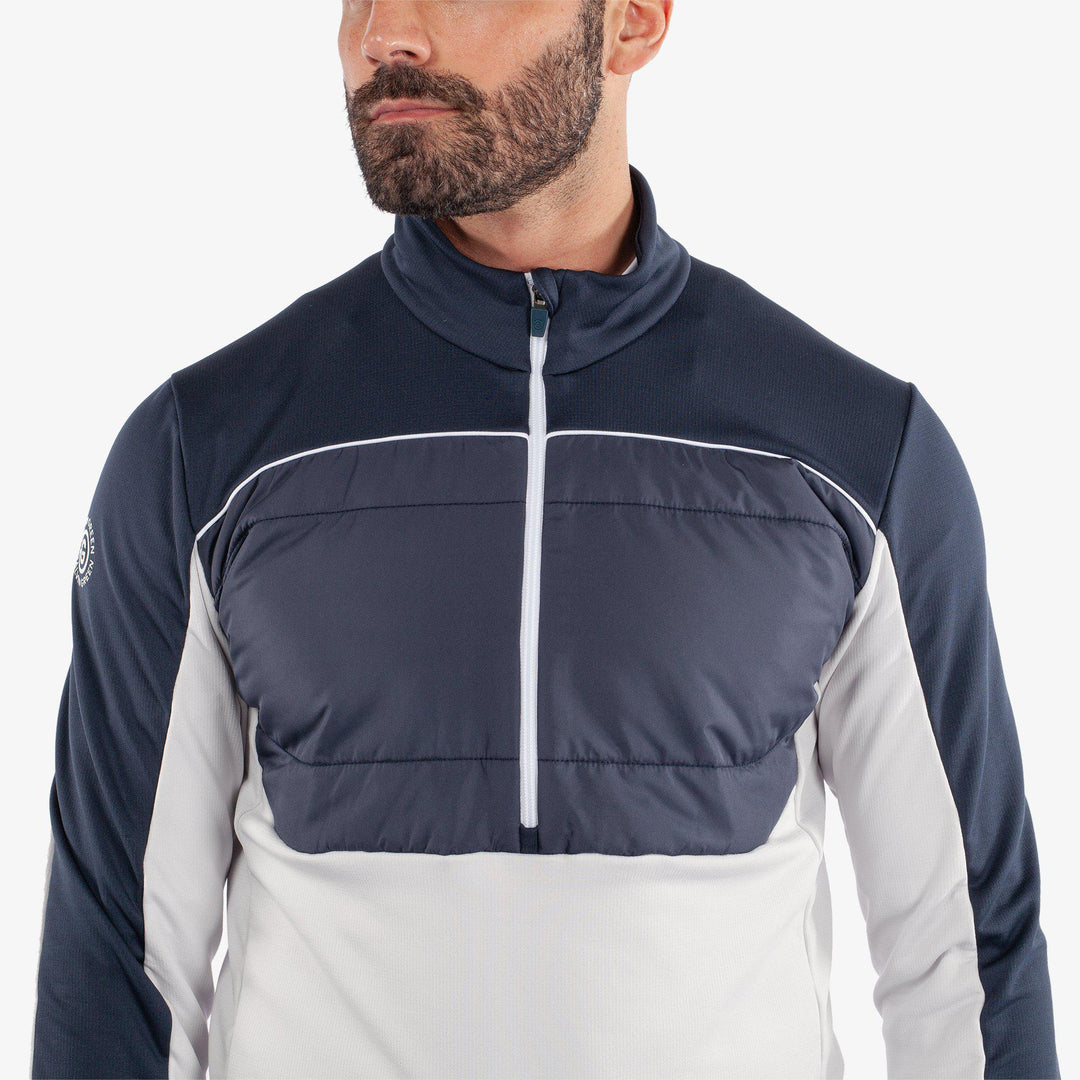 Douglas is a Insulating golf mid layer for Men in the color Cool Grey/Navy(3)