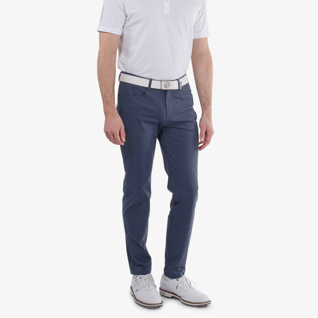 Norris is a Breathable golf pants for Men in the color Navy melange(1)