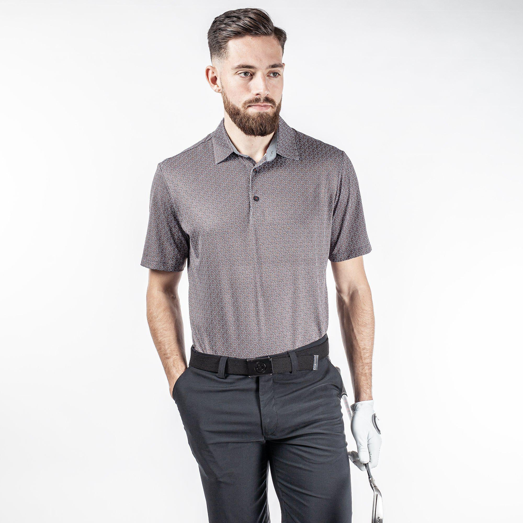 Mauro Breathable short sleeve shirt Sharkskin Galvin Green
