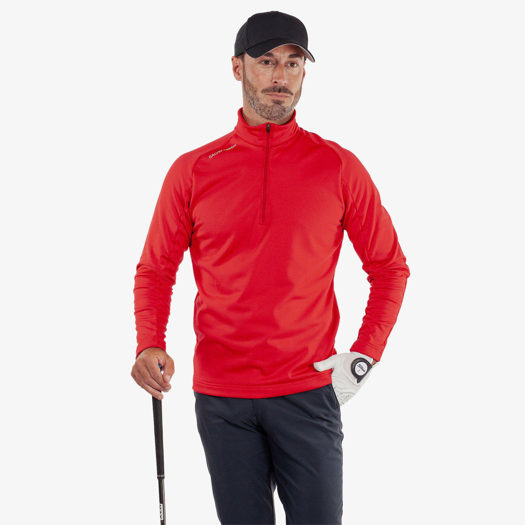 Drake is a Insulating golf mid layer for Men in the color Red(2)