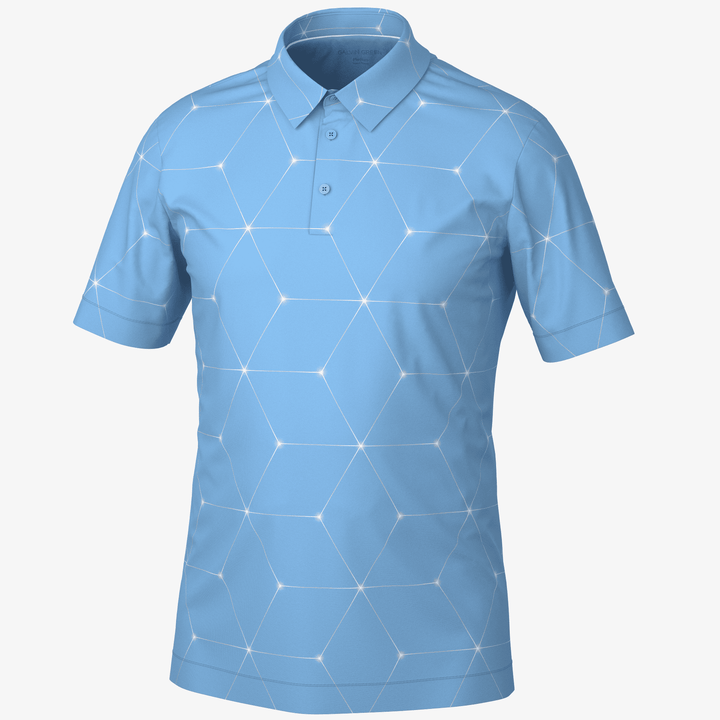 Milo is a Breathable short sleeve golf shirt for Men in the color Alaskan Blue(0)