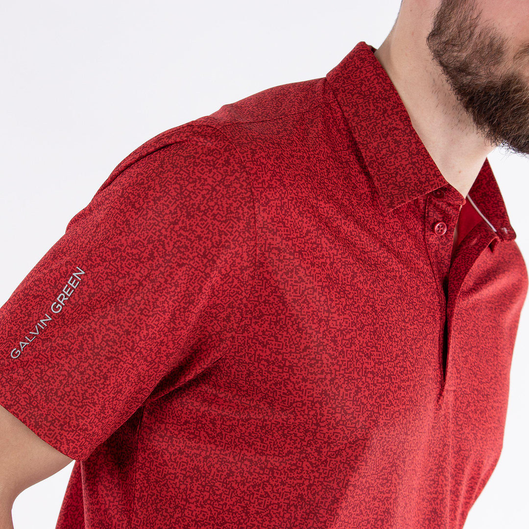 Marco is a Breathable short sleeve golf shirt for Men in the color Red(3)