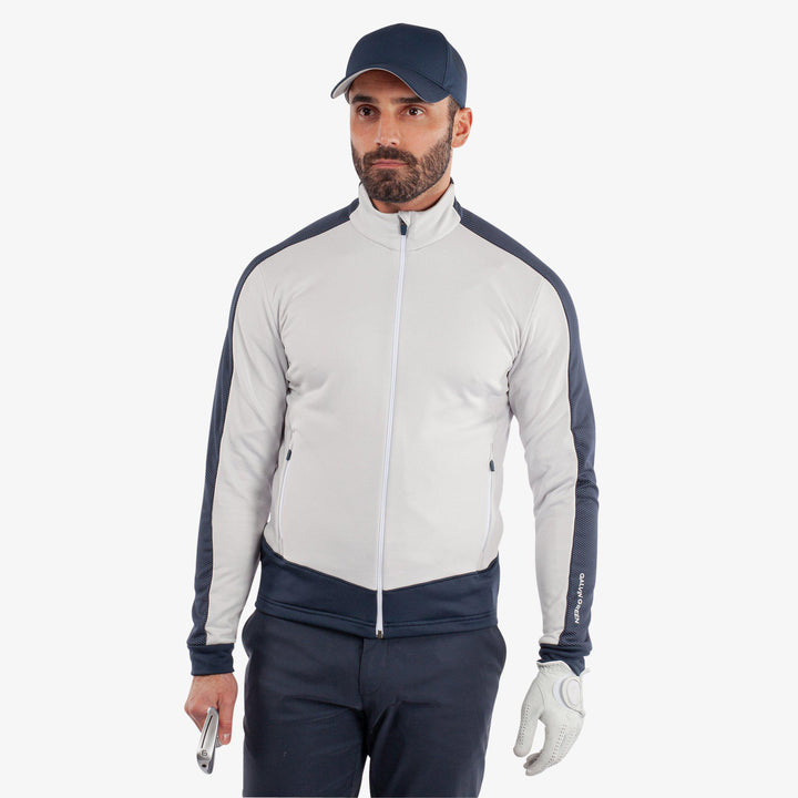 Dawson is a Insulating golf mid layer for Men in the color Cool Grey/Navy(1)