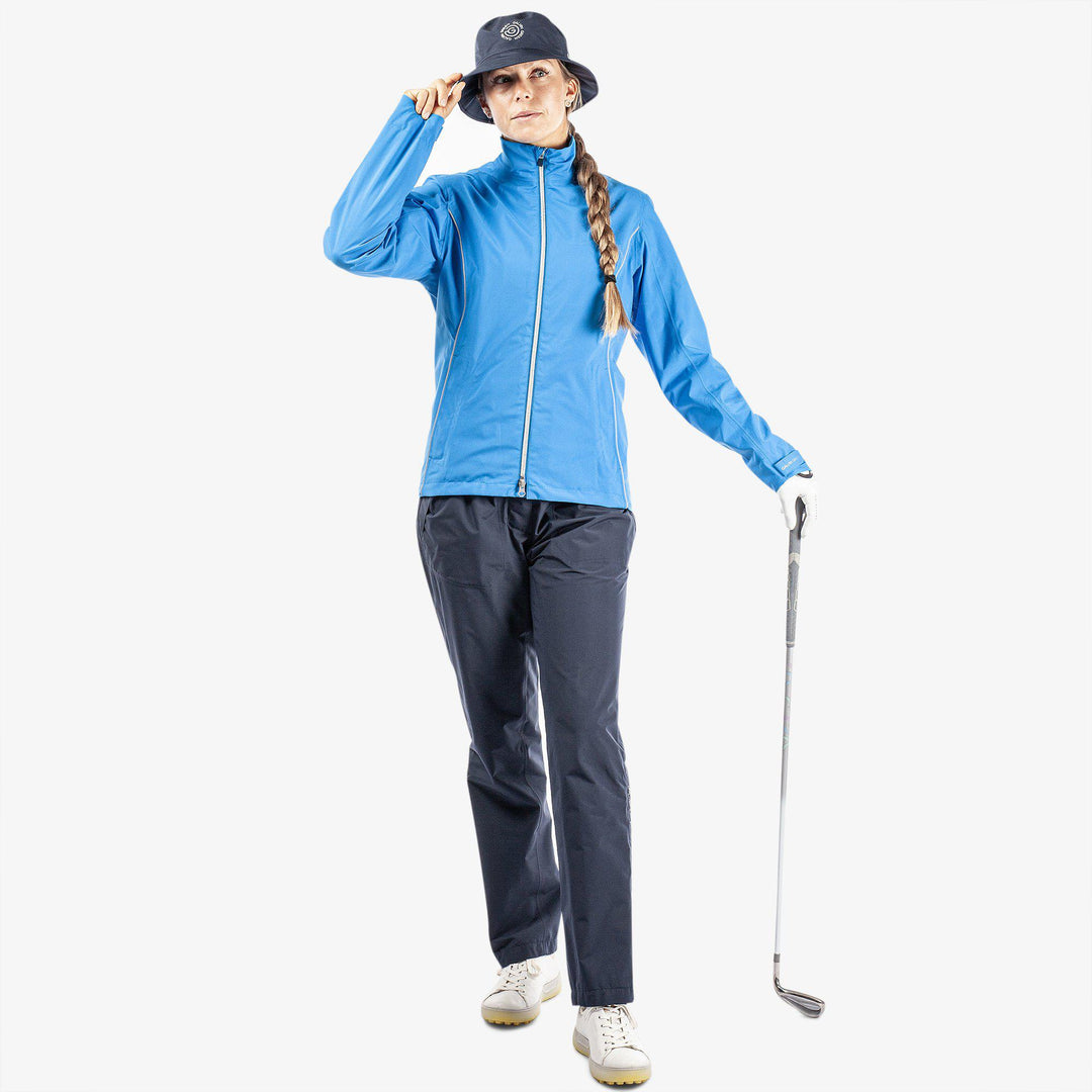 Anya is a Waterproof golf jacket for Women in the color Blue(2)