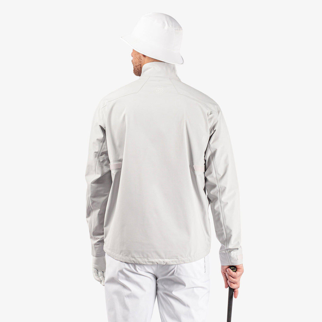 Ashford is a Waterproof golf jacket for Men in the color Cool Grey/White(7)
