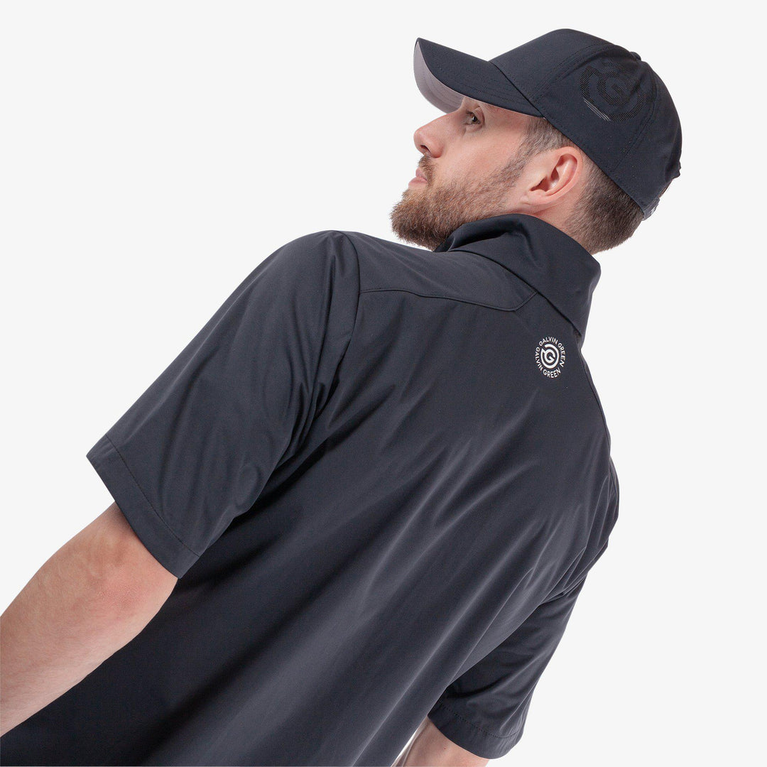 Lex is a Windproof and water repellent golf jacket for Men in the color Sharkskin/Black(6)