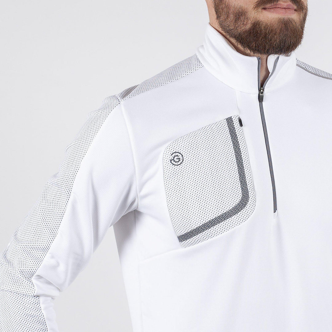 Dwight is a Insulating golf mid layer for Men in the color White(2)