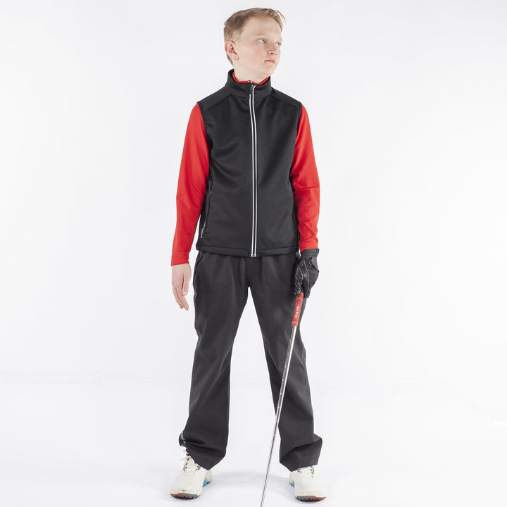 Rio is a Windproof and water repellent golf vest for Juniors in the color Black(3)