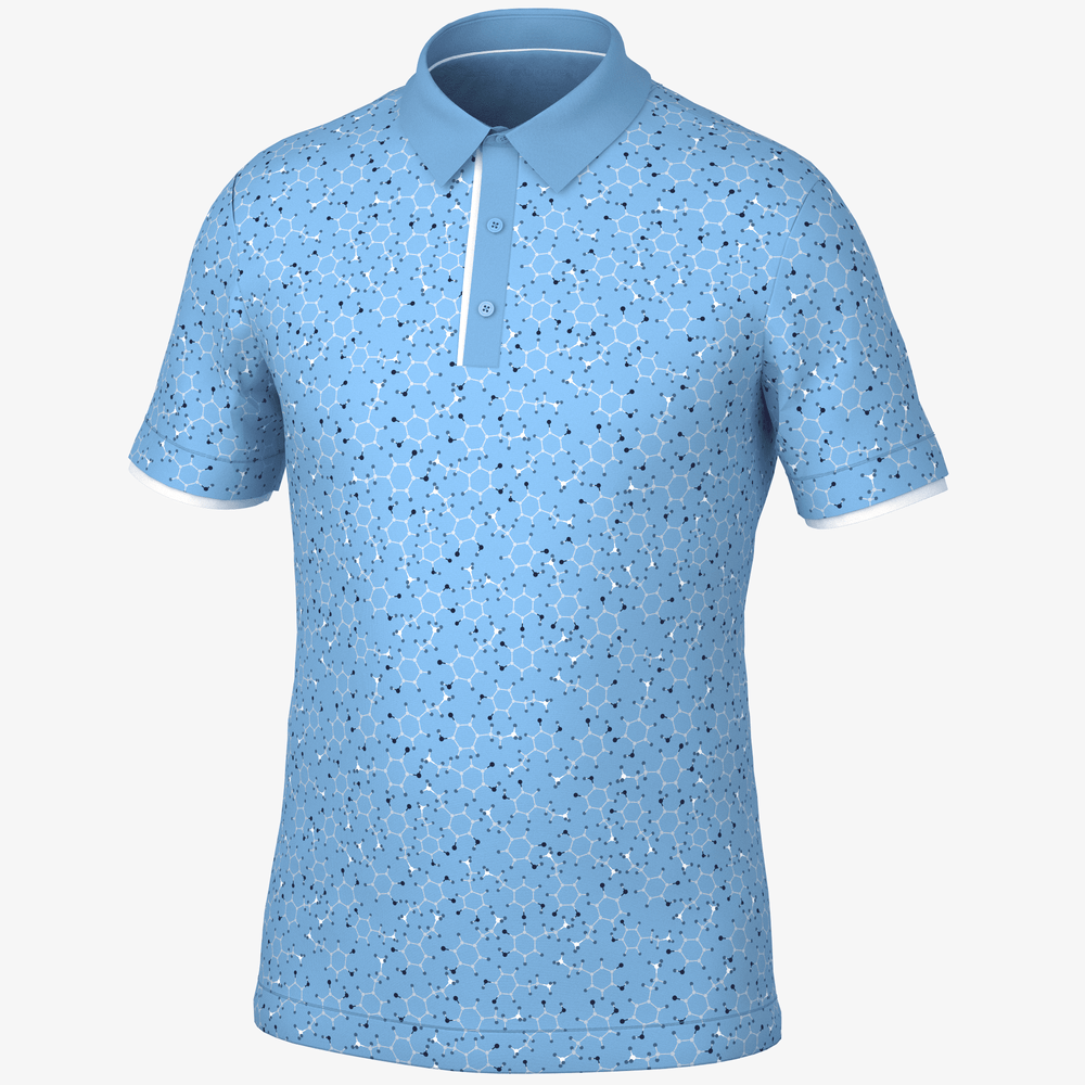 Mannix is a Breathable short sleeve golf shirt for Men in the color Alaskan Blue/Navy(0)