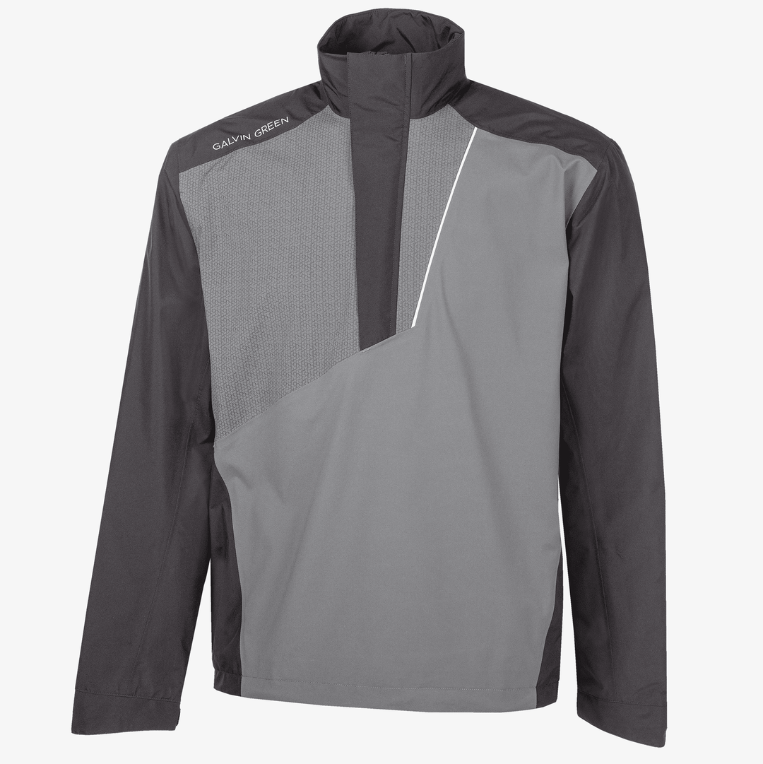 Axley is a Waterproof golf jacket for Men in the color Black/Forged Iron(0)