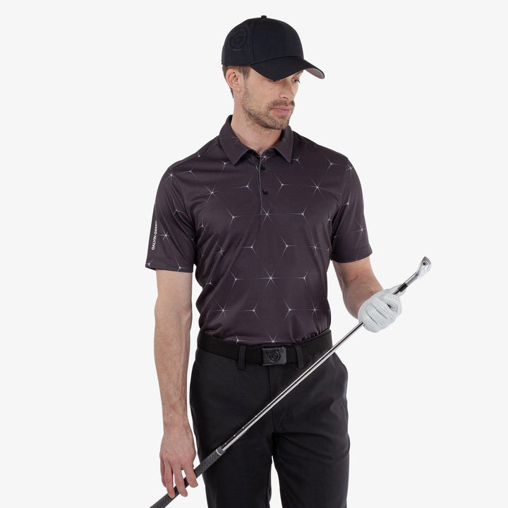 Milo is a Breathable short sleeve golf shirt for Men in the color Black(1)