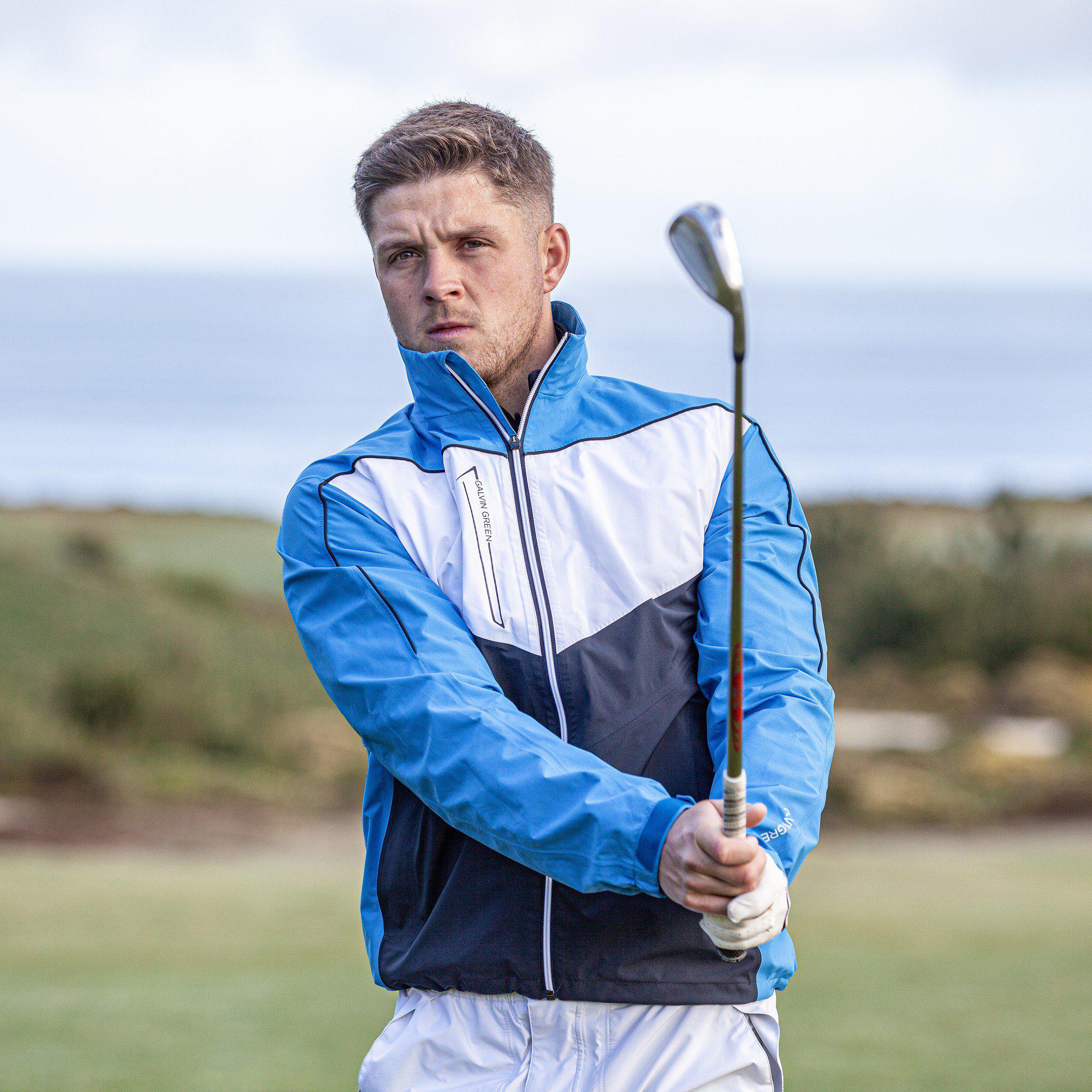 Blue golf jacket best sale