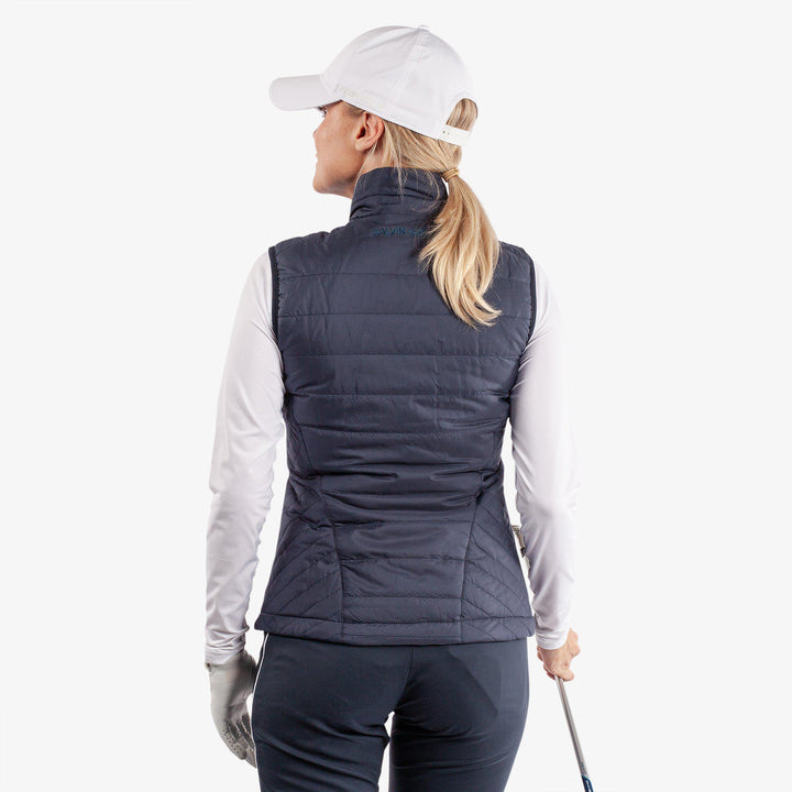 Lene is a Windproof and water repellent golf vest for Women in the color Navy(7)