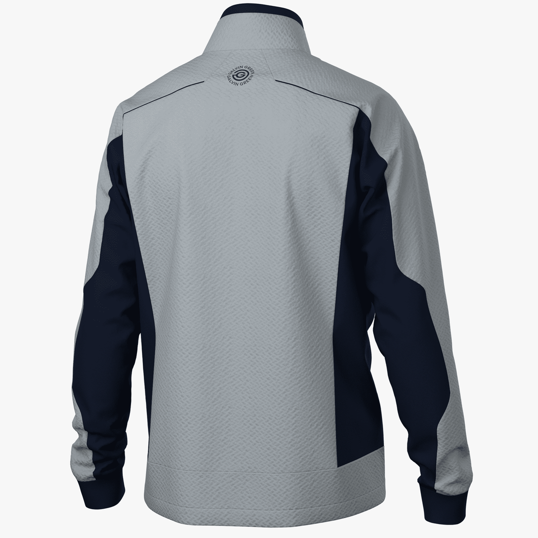 Lyndon is a Windproof and water repellent golf jacket for Men in the color Cool Grey/Navy(8)