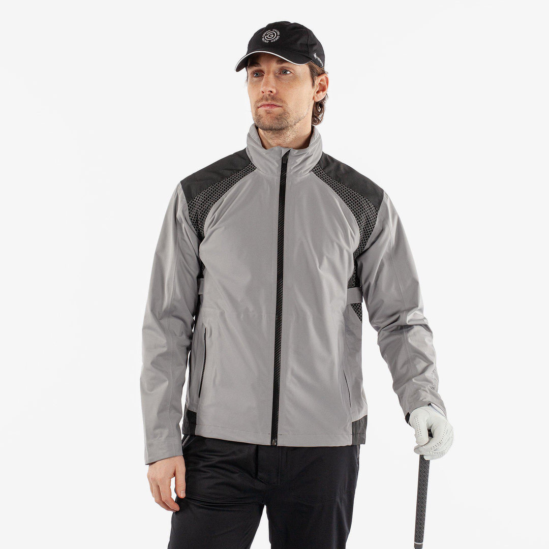 Action is a Waterproof golf jacket for Men in the color Sharkskin(1)