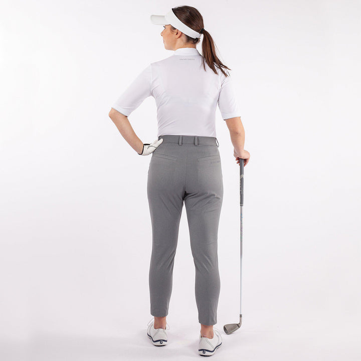 Marissa is a Breathable short sleeve golf shirt for Women in the color White(4)