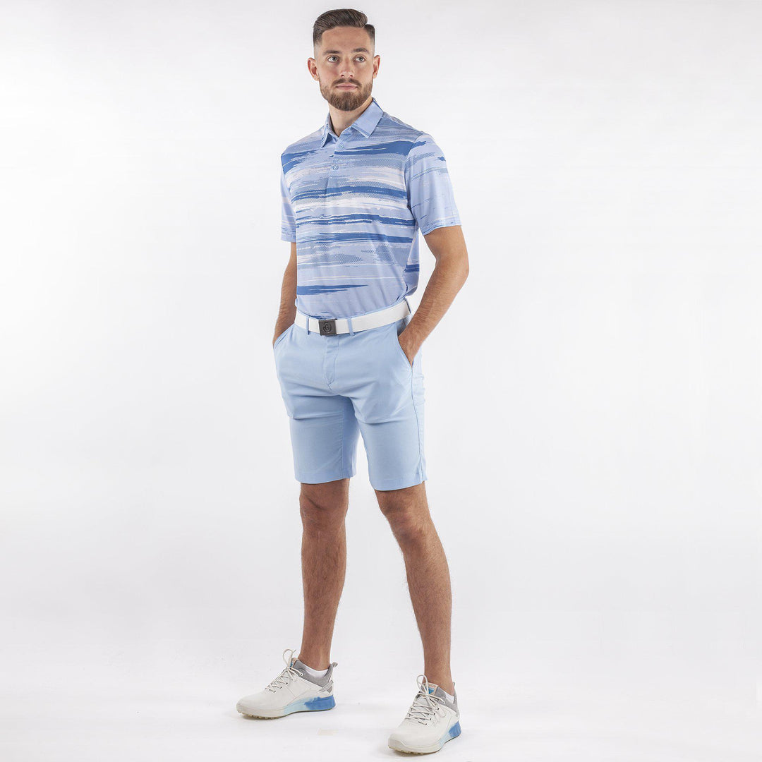 Mathew is a Breathable short sleeve golf shirt for Men in the color Sugar Coral(3)