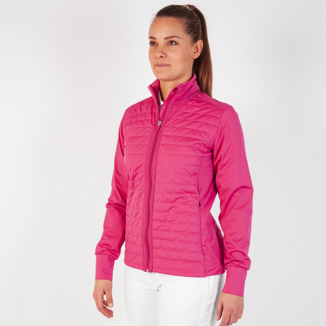 Lorene is a Windproof and water repellent golf jacket for Women in the color Sugar Coral(1)