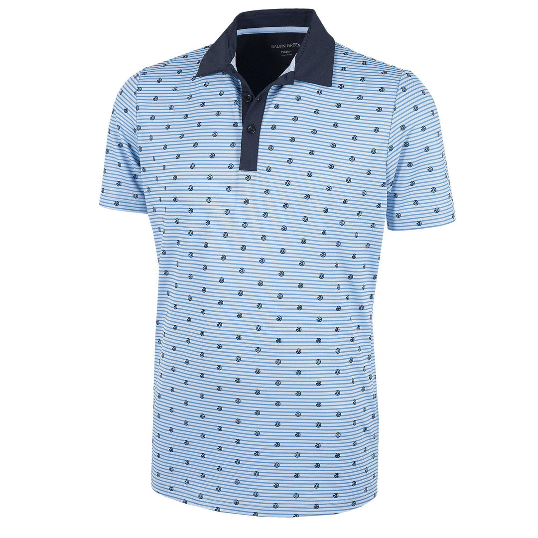 Monty is a Breathable short sleeve golf shirt for Men in the color Blue Bell(0)