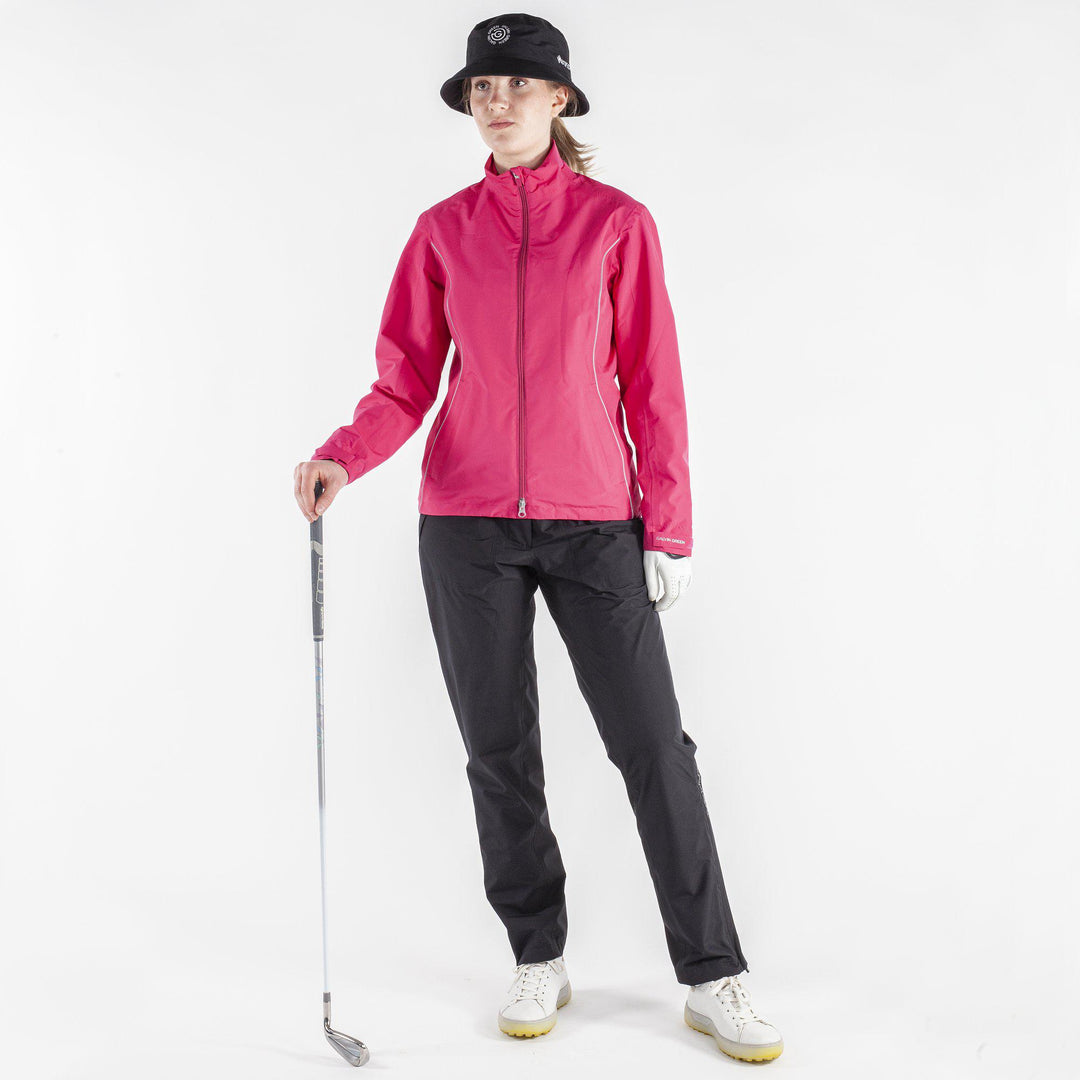 Anya is a Waterproof golf jacket for Women in the color Amazing Pink(3)