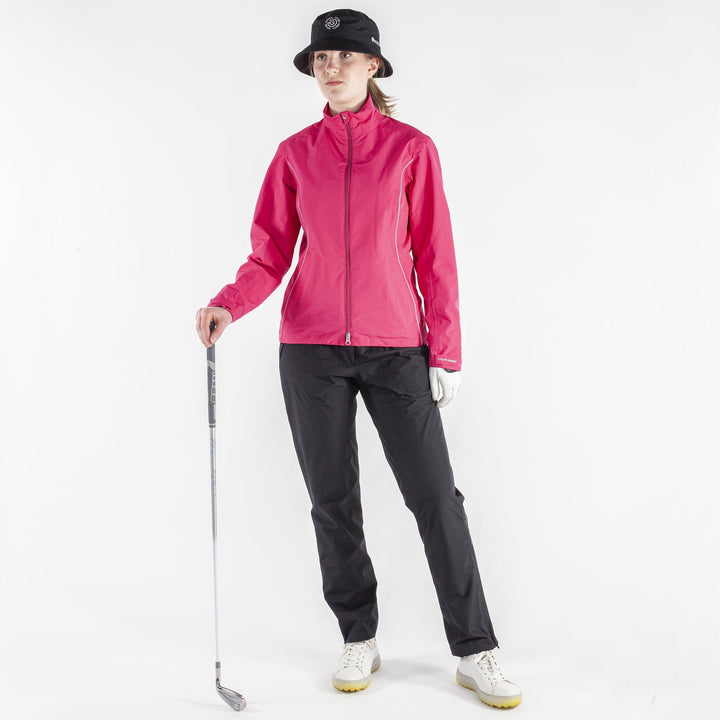 Anya is a Waterproof golf jacket for Women in the color Amazing Pink(3)