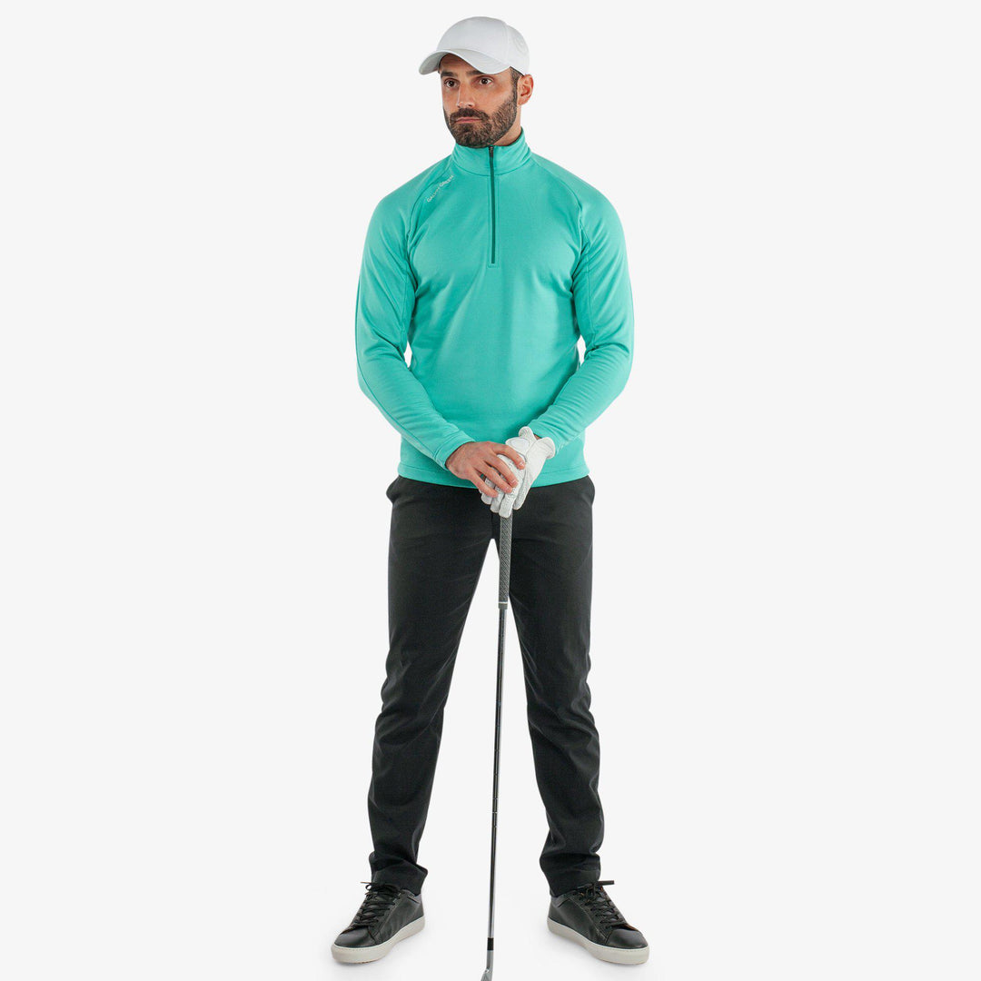 Drake is a Insulating golf mid layer for Men in the color Atlantis Green(2)