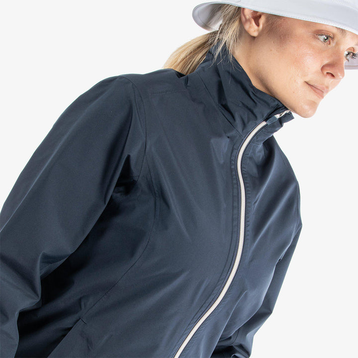 Alice is a Waterproof golf jacket for Women in the color Navy(3)