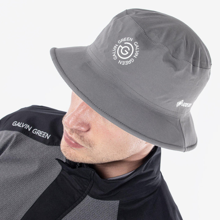 Astro is a Waterproof golf hat in the color Sharkskin(2)