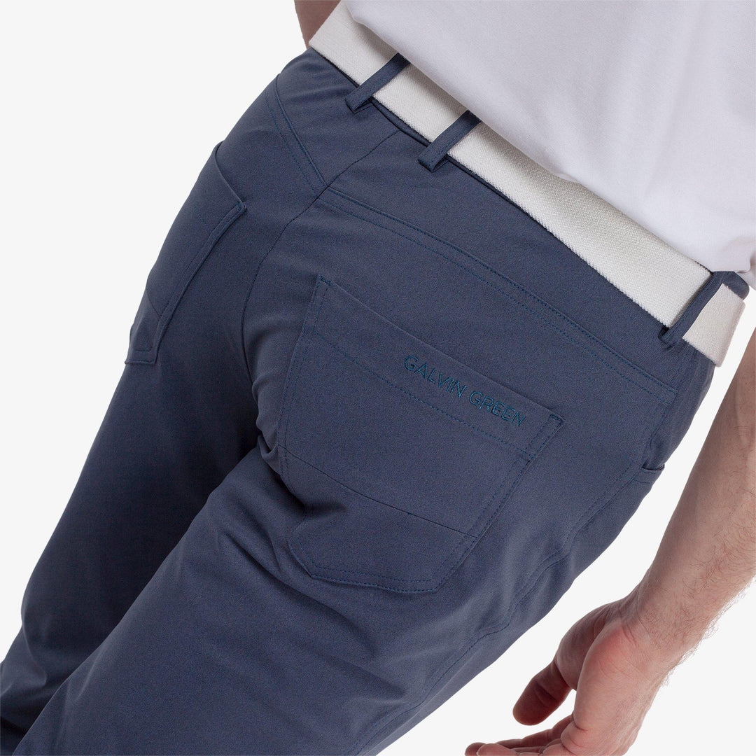 Norris is a Breathable golf pants for Men in the color Navy melange(5)