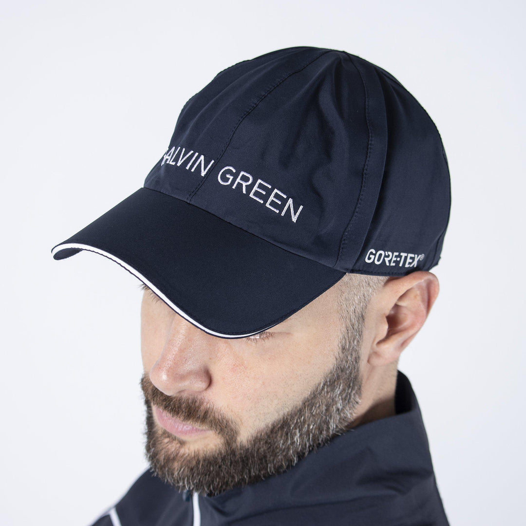 Axiom is a Waterproof golf cap in the color Navy(2)