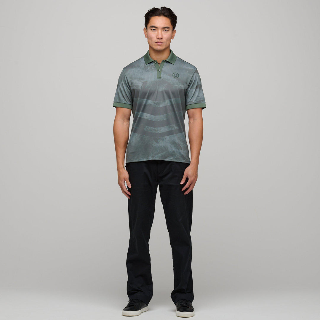 Mirza is a Breathable short sleeve golf shirt for Men in the color Duck Green(2)