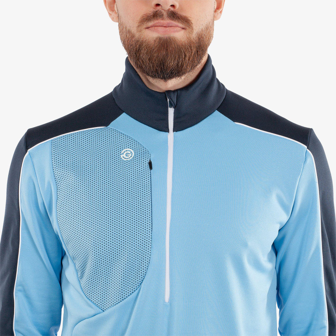 Dave is a Insulating golf mid layer for Men in the color Alaskan Blue/Navy(3)