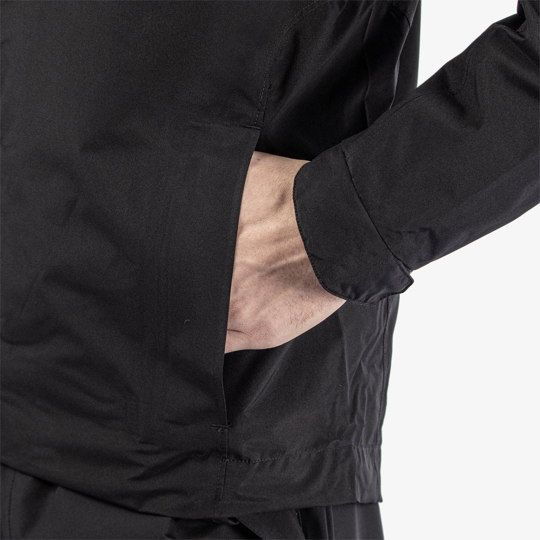 Arlie is a Waterproof golf jacket for Men in the color Black(4)