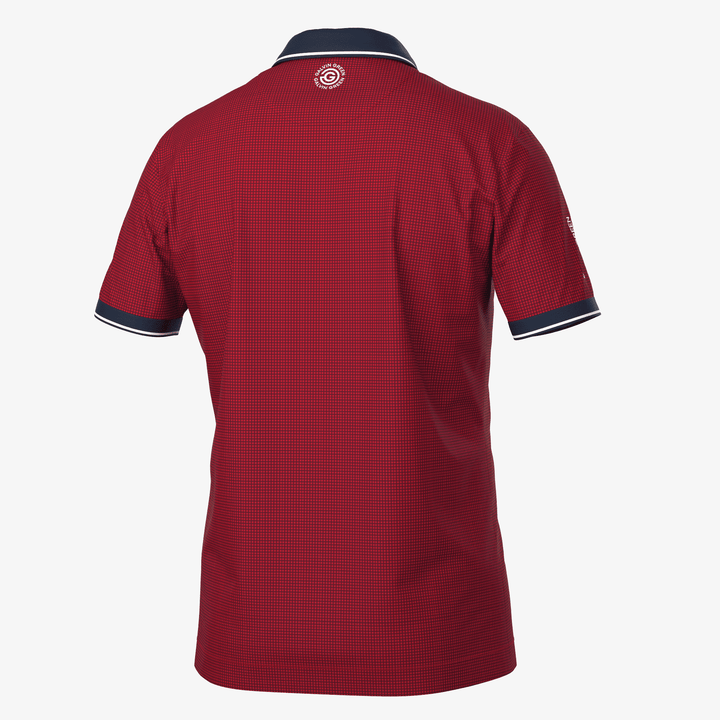 Miller is a Breathable short sleeve golf shirt for Men in the color Red/Navy(7)