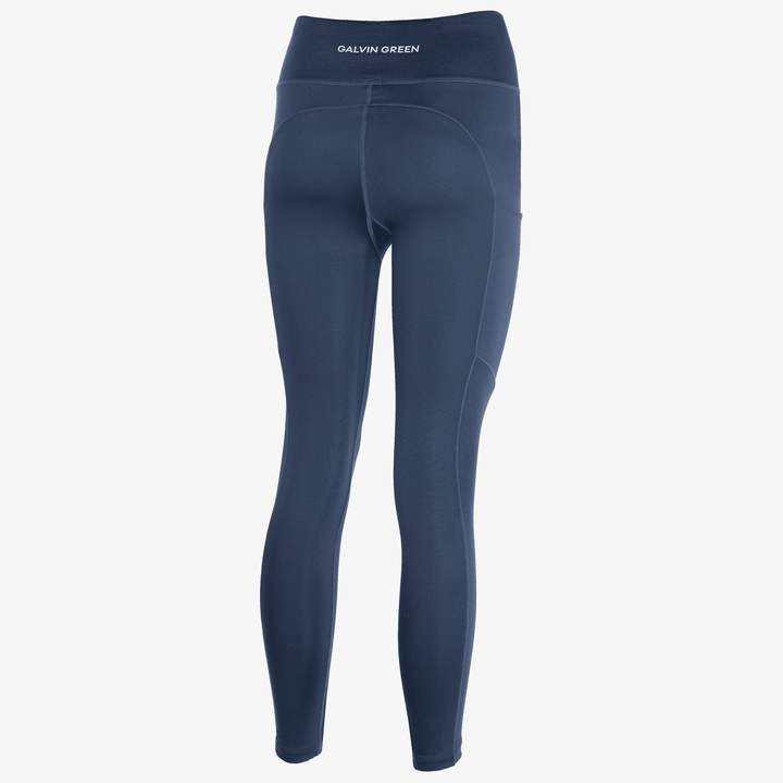 Nicoline is a Breathable and stretchy golf leggings for Women in the color Navy(8)