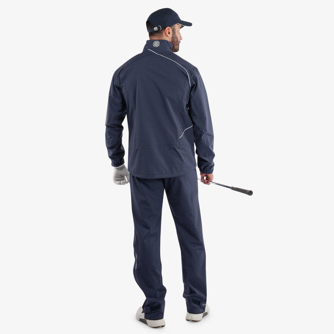 Ames is a Waterproof golf jacket for Men in the color Navy/White(8)