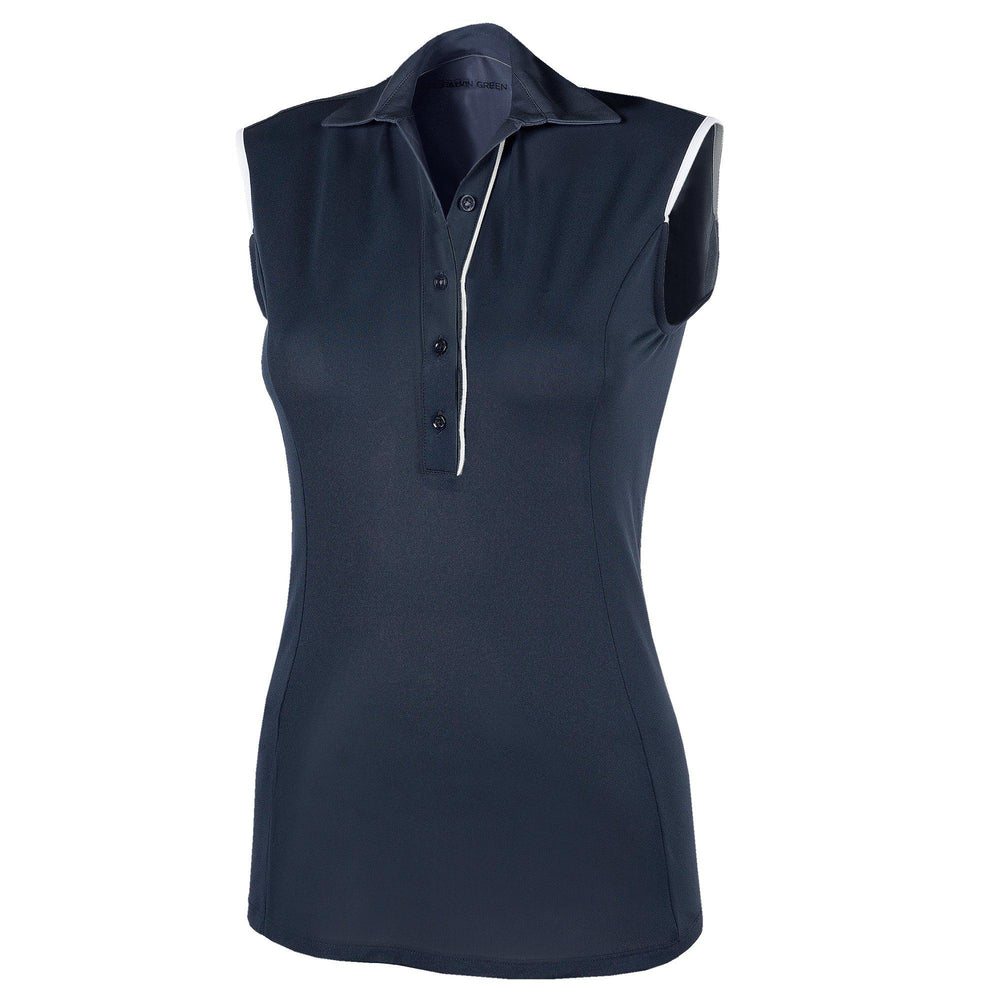 Mila is a Breathable sleeveless golf shirt for Women in the color Navy(0)