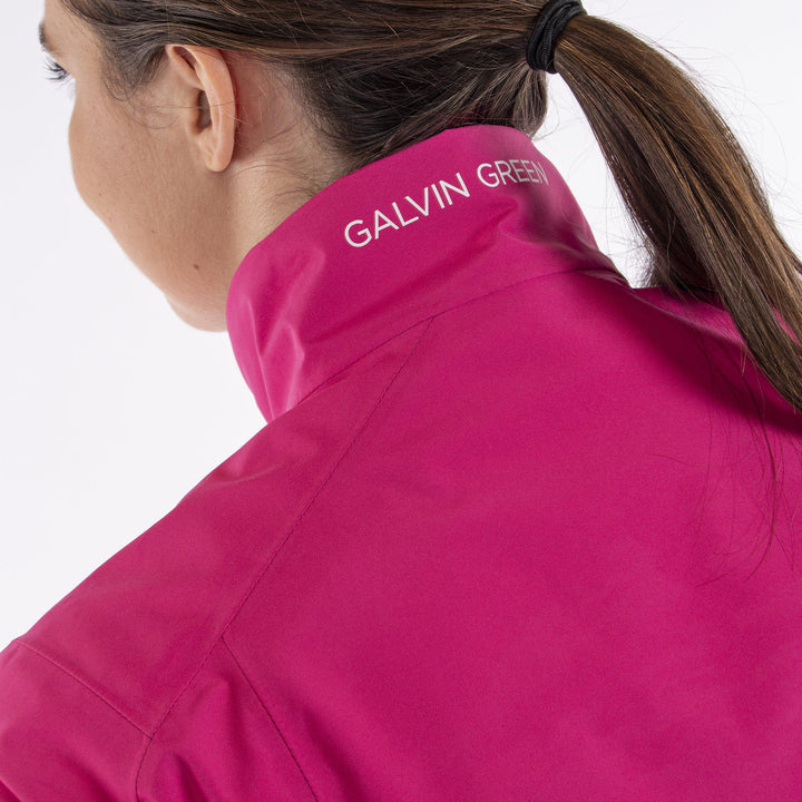 Arissa is a Waterproof golf jacket for Women in the color Amazing Pink(5)