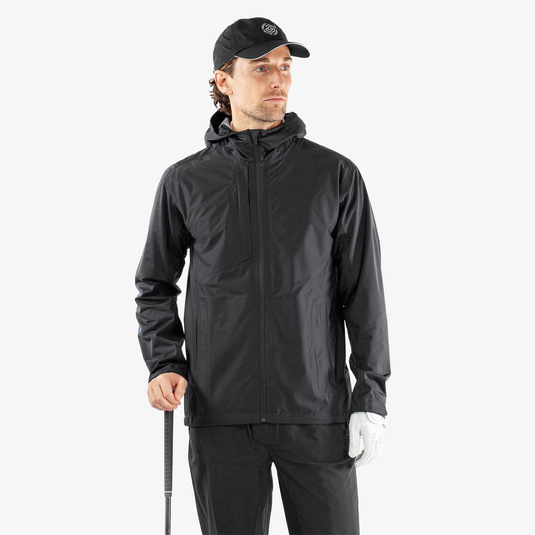 Amos is a Waterproof golf jacket for Men in the color Black(1)