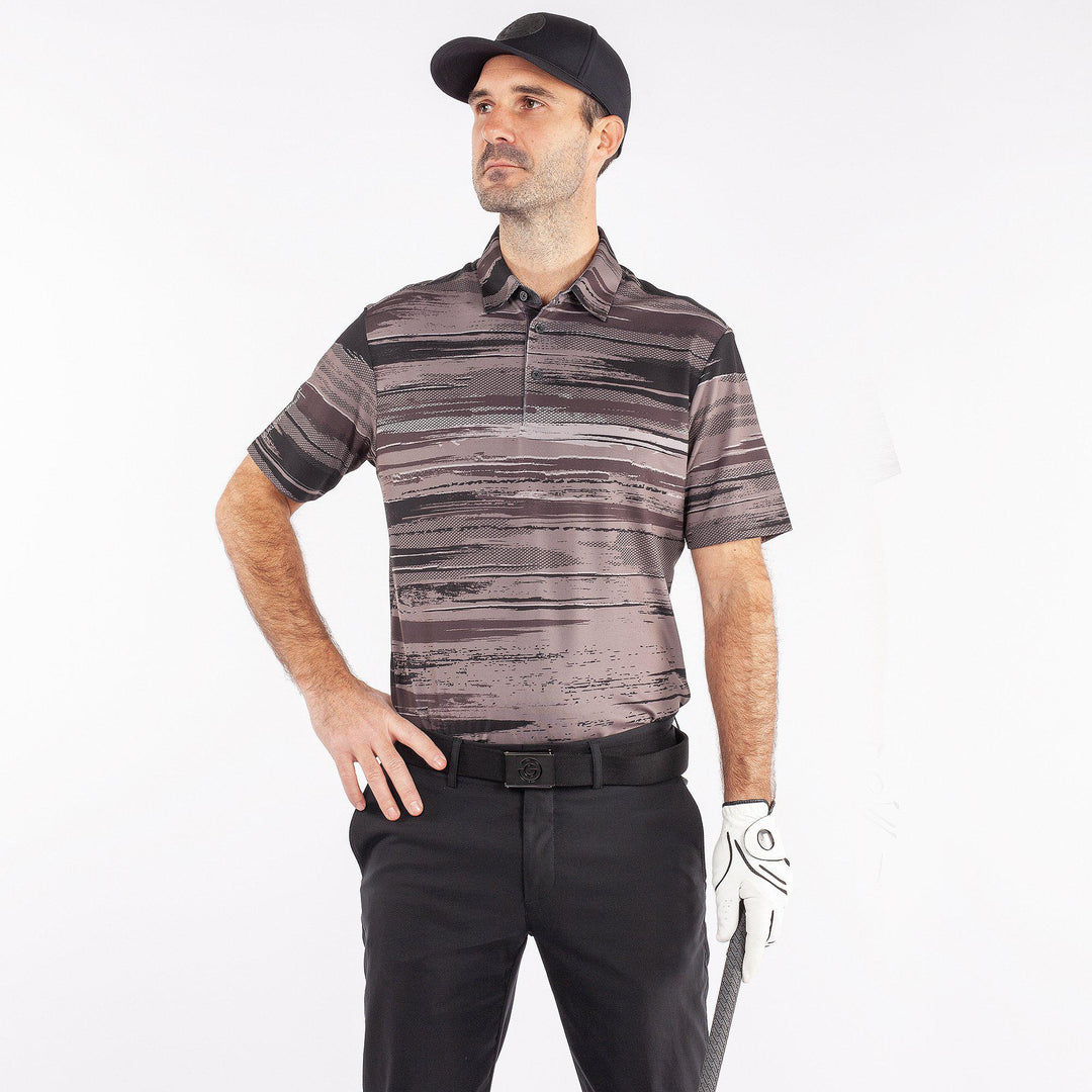 Mathew is a Breathable short sleeve golf shirt for Men in the color Black(1)