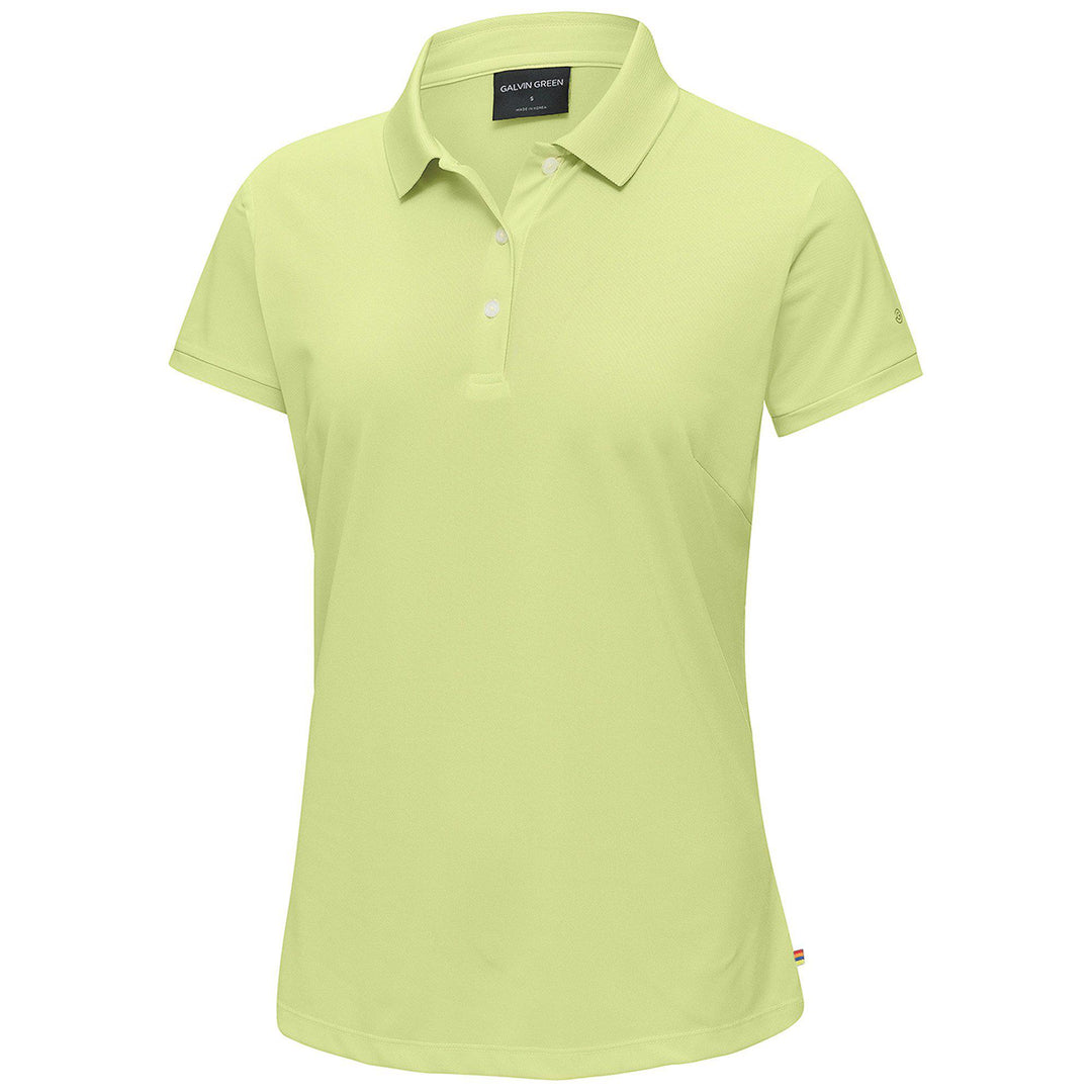 Mireya is a Breathable short sleeve golf shirt for Women in the color Golf Green(0)