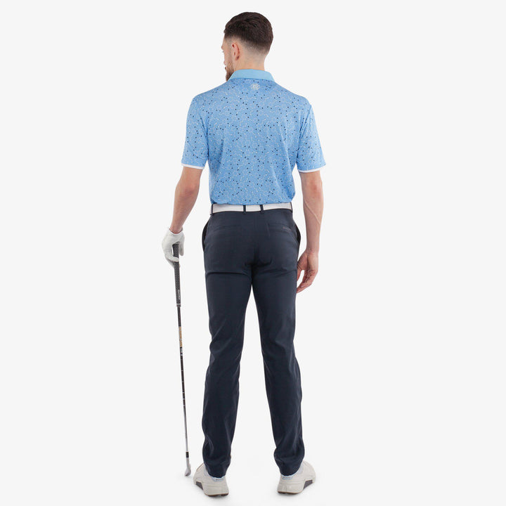 Mannix is a Breathable short sleeve golf shirt for Men in the color Alaskan Blue/Navy(5)