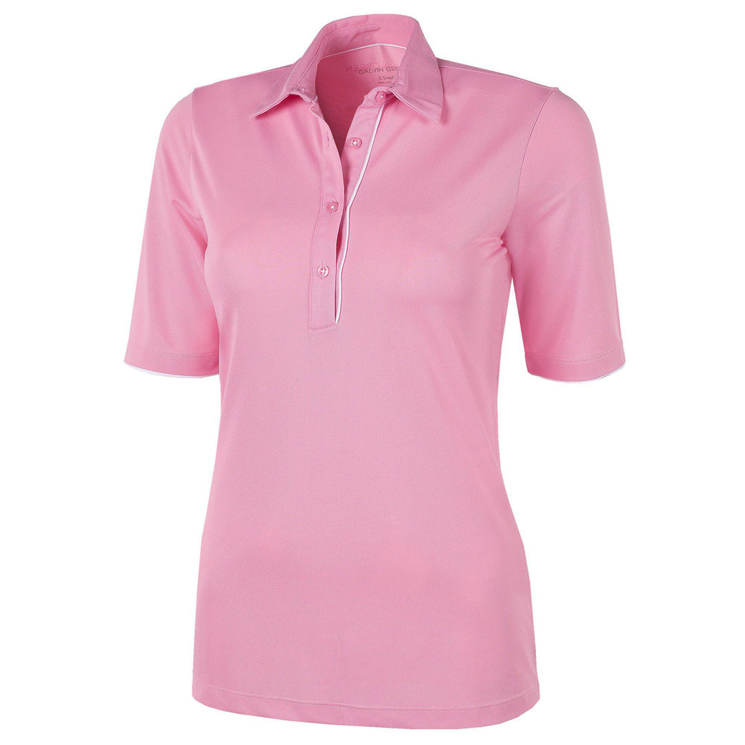 Marissa is a Breathable short sleeve golf shirt for Women in the color Amazing Pink(0)