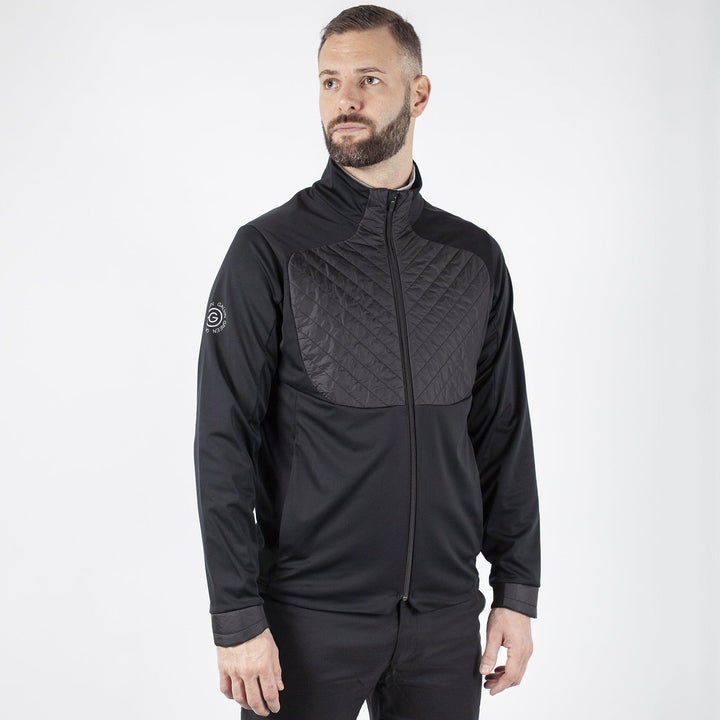 Linc is a Windproof and water repellent golf  jacket for Men in the color Black(1)